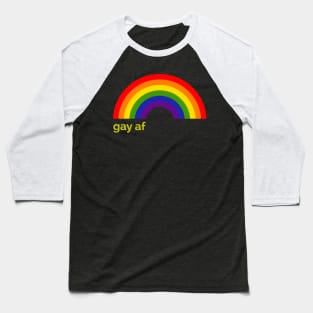 Gay AF Rainbow Baseball T-Shirt